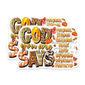 (2 Pack) God Says You are Magnets - Christian Inspirational Decor - Autumn Farmhouse Scripture Art - 5 Inches On Longest Side - Thick Durable Magnet - Made in USA - MAG29150
