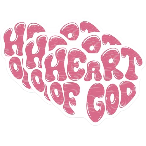 (3 Pack) Heart of God Decals - Christian Stickers - Laptop Decal - Faith Based Sticker - 3 Inches On Longest Side - Easy Peel & Apply - Made in USA - 3MCS7593