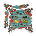 (2 Pack) Crawfish Boil Magnets - Pinch Tails Suck Heads - Louisiana Cookout Kitchen Decor - 5 Inches On Longest Side - Thick Durable Magnet - Made in USA - MAG27894
