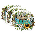 (3 Pack) Blessed Mama Decals - Sunflower Butterfly - Mom Decal - Laptop Decal - 3 Inches On Longest Side - Easy Peel & Apply - Made in USA - 3MCS6943
