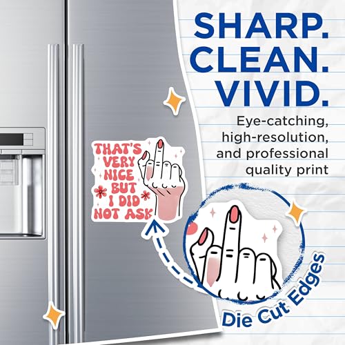 (2 Pack) Sassy Quote Magnets Magnets - That's Very Nice But I Did Not Ask - 5" On Longest Side - Made in USA - Sticks to Refrigerators & Metal Surfaces - MAG8337