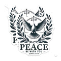 (2 Pack) Peace Dove Magnets - Christian Scripture - John 20:19 Verse Decor - 5 Inches On Longest Side - Thick Durable Magnet - Made in USA - MAG26547