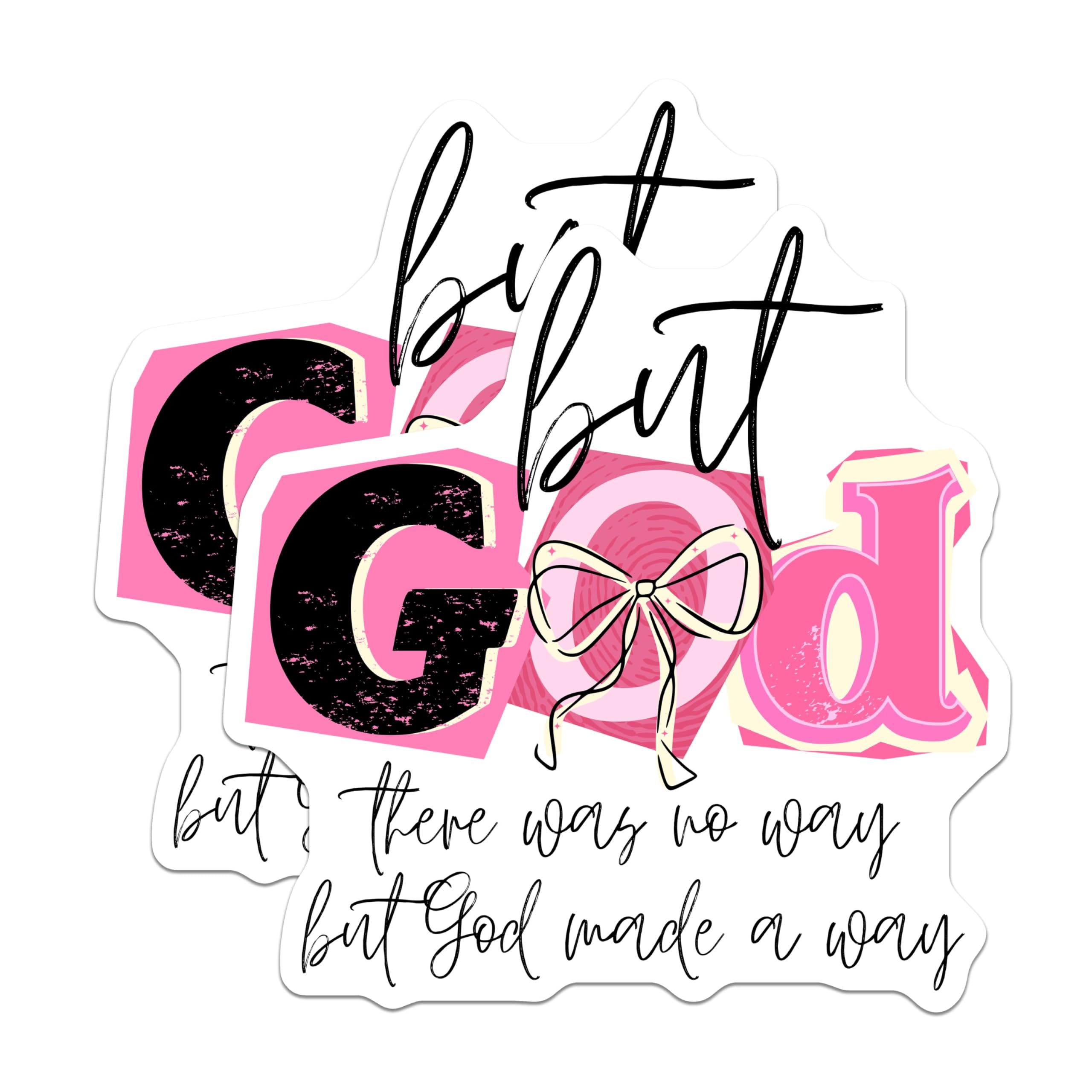 (2 Pack) But God Made a Way Magnets - Christian Faith Quote - Inspirational Fridge Decor - Religious Encouragement - 5 Inches On Longest Side - Thick Durable Magnet - Made in USA - MAG27343