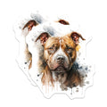 (2 Pack) Pit Bull Dog Magnets - Watercolor Art - Dog Lover Kitchen Decor - Pet Owner Fridge Magnets - 5 Inches On Longest Side - Thick Durable Magnet - Made in USA - MAG29795