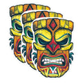(3 Pack) Tiki Mask Decals - Tribal Totem - Laptop Decals - 3 Inches On Longest Side - Easy Peel & Apply - Made in USA - 3MCS0608