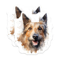 (2 Pack) Watercolor Dog Magnets - Happy Canine Art - Pet Lover Fridge Decor - 5 Inches On Longest Side - Thick Durable Magnet - Made in USA - MAG23723