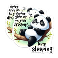 (2 Pack) Sleepy Panda Magnets - Funny Animal Refrigerator Decor - Kawaii Cute Inspirational Quote - 5 Inches On Longest Side - Thick Durable Magnet - Made in USA - MAG38416