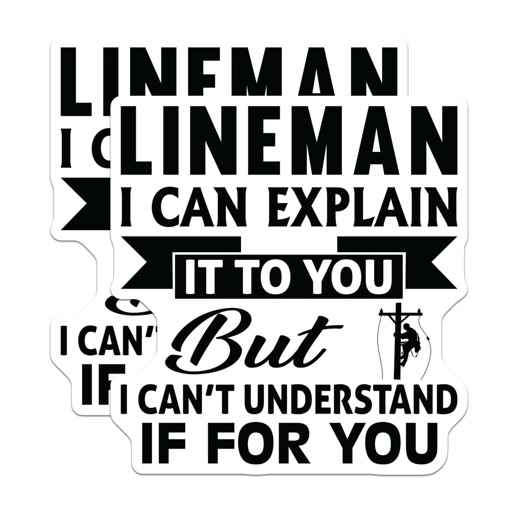 (2 Pack) Lineman Magnets - Funny Electrician Humor Quote - Power Utility Worker Appreciation Decor - Tradesman Fridge Art - 5 Inches On Longest Side - Thick Durable Magnet - Made in USA - MAG22127