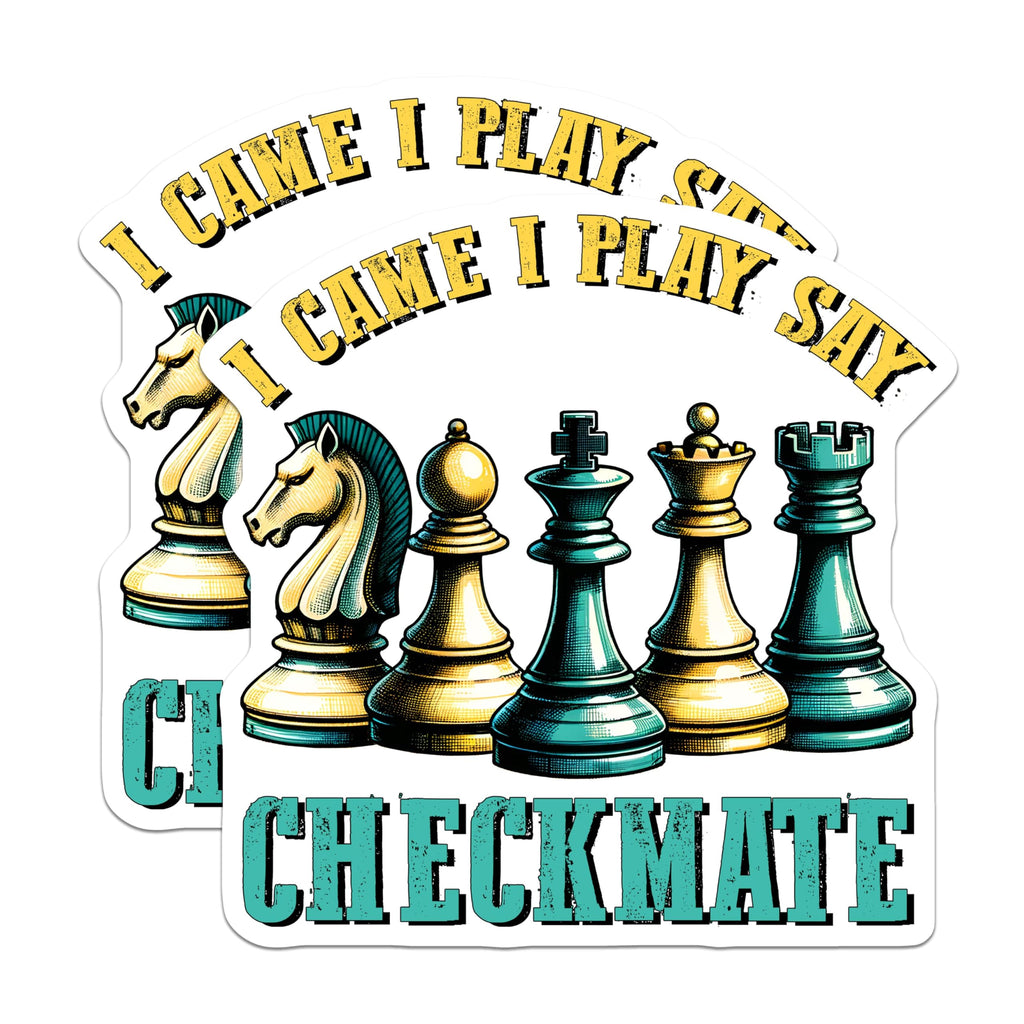 (2 Pack) Chess Magnets - Checkmate Magnets - Chessboard Pieces Magnets - 5" On Longest Side - for Cars, Refrigerators, Toolboxes, Lockers - Made in USA BMCS3189