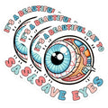 (3 Pack) Eye Anatomy Decals - Save Eyes Sticker - Laptop Decal - 3 Inches On Longest Side - Easy Peel & Apply - Made in USA - 3MCS6854