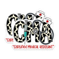 (2 Pack) CMA Cow Print Magnets - Certified Medical Assistant - Healthcare Worker Decor - 5 Inches On Longest Side - Thick Durable Magnet - Made in USA - MAG26487
