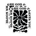 (2 Pack) Bloom Where God Plants You Magnets - Inspirational Quotes Magnets - Motivational Flower Magnets - 5" On Longest Side - for Cars, Refrigerators, Toolboxes, Lockers - Made in USA BMCS3098
