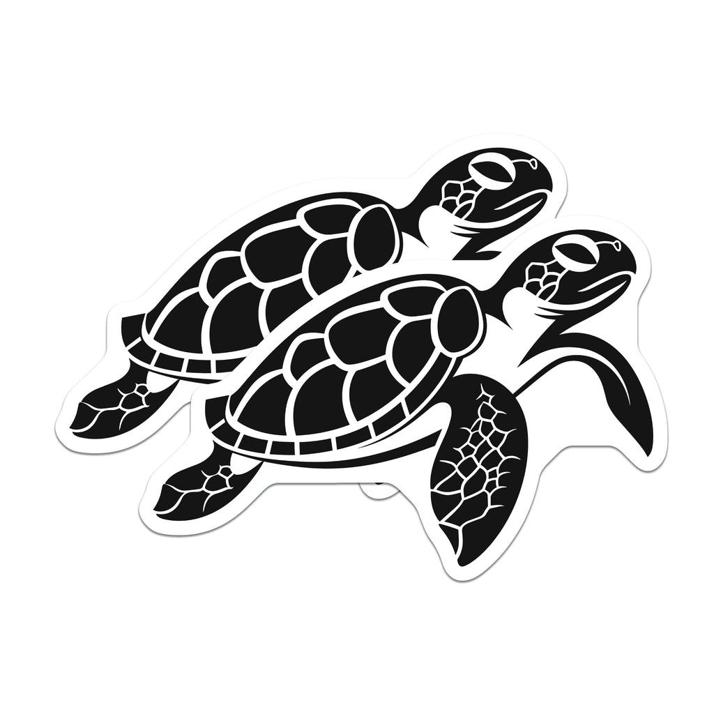 (2 Pack) Sea Turtle Magnets - Ocean Animal Decor - Nature Lover Fridge Art - 5 Inches On Longest Side - Thick Durable Magnet - Made in USA - MAG39880