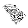 (2 Pack) South Carolina Stickers - Home is Where The Heart is - State Pride Decal - 5" On Longest Side - Sticks to Smooth Flat Surfaces - Made in USA - BMCS9091