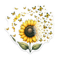 (2 Pack) Sunflower Butterfly Magnets - Nature Inspired Fridge Decor - 5" On Longest Side - for Cars, Fridges, Toolboxes - Made in USA - MAG7978