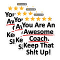 (3 Pack) Awesome Coach Decals - Motivational Stickers - Funny Coach Appreciation - 3 Inches On Longest Side - Easy Peel & Apply - Made in USA - 3MCS8106