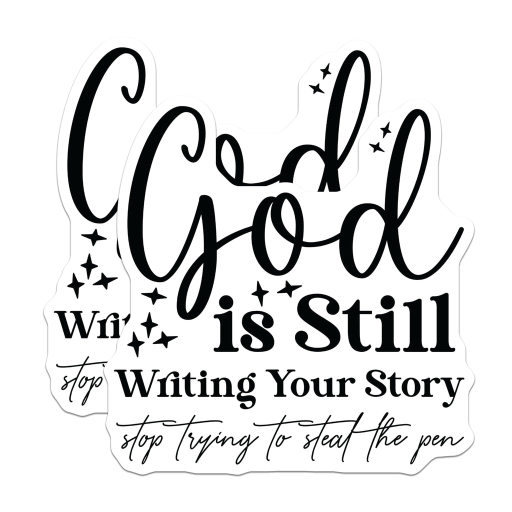 (2 Pack) God Is Still Writing Your Story Magnets - Inspirational Christian Refrigerator - Faith Based Motivational Home Decor - 5 Inches On Longest Side - Thick Durable Magnet - Made in USA - MAG26529