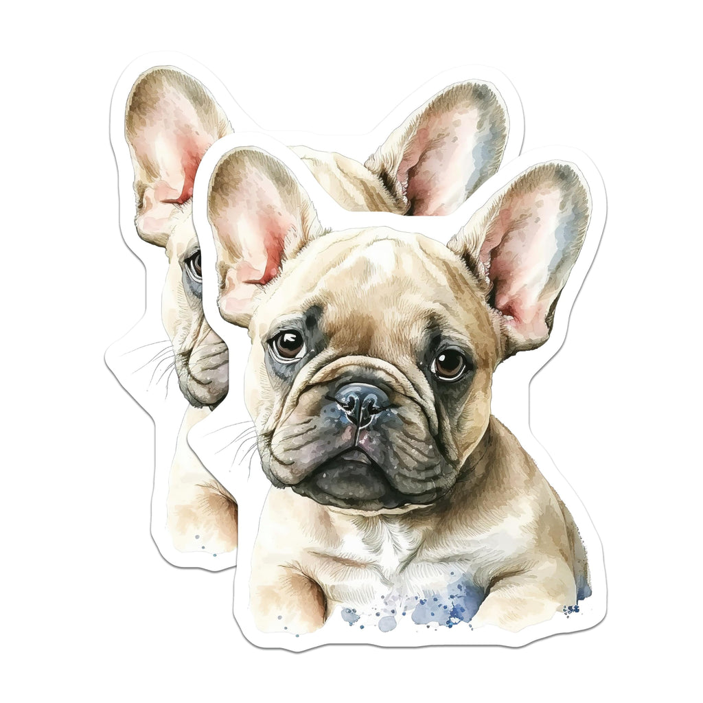 (2 Pack) French Bulldog Magnets - Cute Dog Fridge Magnets - Animal Lover Home Decor - 5" On Longest Side - Premium Magnet - for Cars, Refrigerators, Toolboxes, Lockers - Made in USA - MAG15093