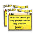 (2 Pack) Daily Reminder Magnets - Inspirational Quote - Positive Message - Uplifting Decor - 5" On Longest Side - for Cars, Fridges, Toolboxes - Made in USA - MAG8324