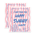 (2 Pack) Happy Sunny Days Magnets - Beach Vibe Decor - Coastal Life Affirmation - Summer Vacation Souvenir - 5 Inches On Longest Side - Thick Durable Magnet - Made in USA - MAG39587
