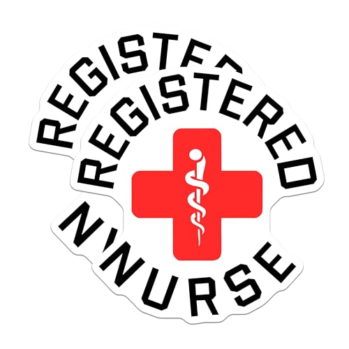 (2 Pack) Registered Nurse Magnets Magnets - Medical Professional - Nurse Appreciation - 5" On Longest Side - Made in USA - Sticks to Refrigerators & Metal Surfaces - MAG9170