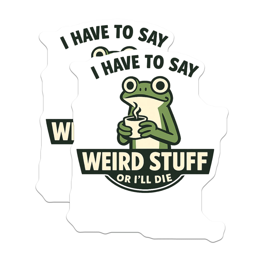 (2 Pack) Funny Frog Magnets - Sarcastic Quote Coffee Lover Humor - Weird Stuff Refrigerator Locker Decor - 5 Inches On Longest Side - Thick Durable Magnet - Made in USA - MAG21001