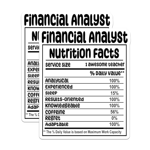(2 Pack) Ficial Analyst Nutrition Facts Magnets Magnets - Office Decor - Funny Work Quotes - 5" On Longest Side - Made in USA - Sticks to Refrigerators & Metal Surfaces - MAG8801