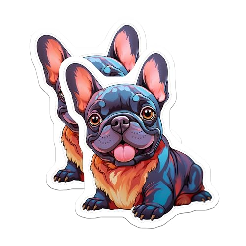 (2 Pack) French Bulldog Magnets - Cute Dog Lovers - French Bulldog Accessories - 5" On Longest Side - for Cars, Fridges, Toolboxes - Made in USA - MAG3939