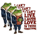 (3 Pack) Frog Decals - Funny Frog - Live Laugh Love Decals - 3 Inches On Longest Side - Easy Peel & Apply - Made in USA - 3MCS0947