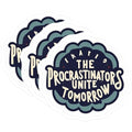 (3 Pack) Procrastinators Unite Decals - Funny Quote Stickers - Laptop Decal - 3 Inches On Longest Side - Easy Peel & Apply - Made in USA - 3MCS0557