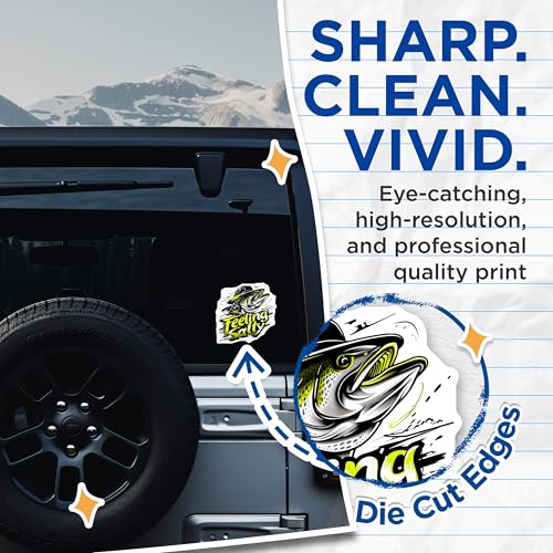 (2 Pack) Feeling Salty Stickers - Fishing Stickers - Funny Fishing Memes Stickers - 5" On Longest Side - Sticks to Any Smooth Flat Surface - Made in USA - BMCS3450