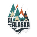 (2 Pack) Alaska Stickers - Animals of Alaska - Mountain Scenery Decals - 5" On Longest Side - Sticks to Smooth Flat Surfaces - Made in USA - BMCS18372