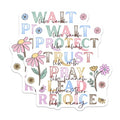 (2 Pack) Inspirational Quote Stickers - Motivational Floral Stickers - Positive Message Stickers - 5" On Longest Side - Sticks to Smooth Flat Surfaces - Made in USA - BMCS5845