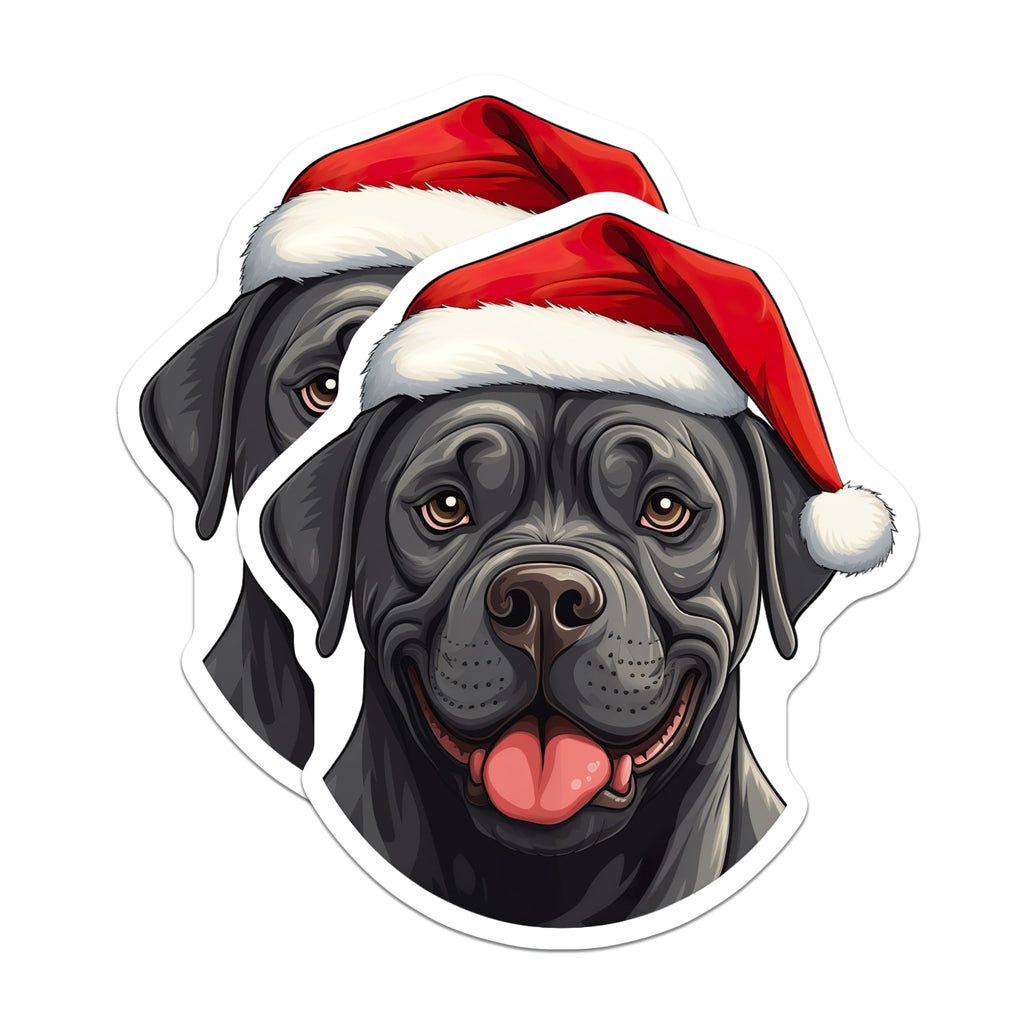 (2 Pack) Santa Dog Magnets - Christmas Pet Magnets - Happy Dog Lover - Holiday Fridge Decor - 5 Inches On Longest Side - Thick Durable Magnet - Made in USA - MAG29620