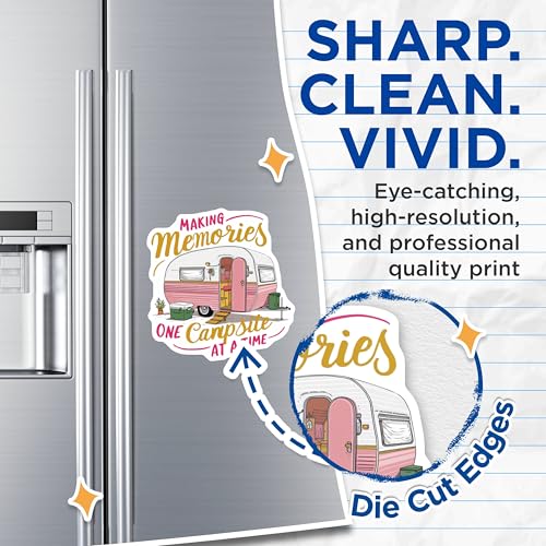 (2 Pack) Making Memories One Campsite at A Time Magnets - 5" On Longest Side - for Cars, Fridges, Toolboxes - Made in USA - MAG4055