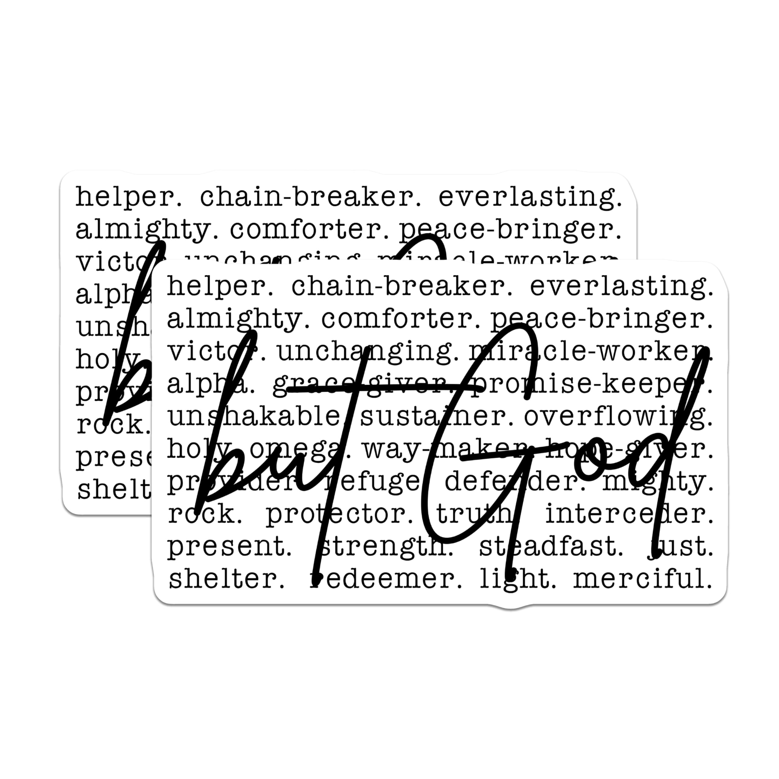 (2 Pack) but God Magnets - Christian Refrigerator Decor - Faith Inspirational Spiritual Quote Scripture - 5 Inches On Longest Side - Thick Durable Magnet - Made in USA - MAG25556