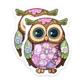 (2 Pack) Floral Owl Magnets - Cute Spring Refrigerator Decor - Whimsical Easter Accent - 5 Inches On Longest Side - Thick Durable Magnet - Made in USA - MAG37467