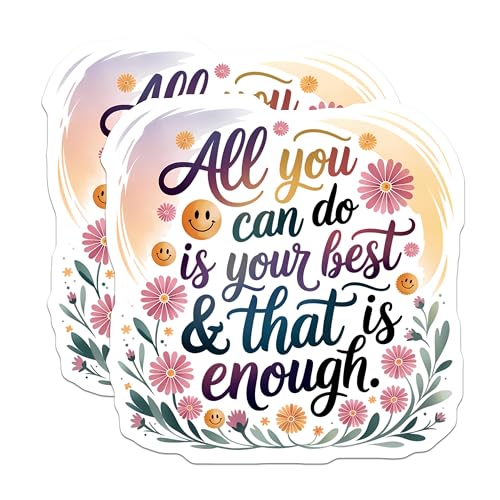 (2 Pack) Inspirational Message Magnet - Uplifting Words - 5" On Longest Side - Sticks to Smooth Flat Surfaces - Made in USA - MAG9599