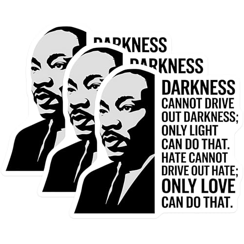 (3 Pack) Martin Luther King Decals - MLK Quote - Inspirational Decals - 3 Inches On Longest Side - Easy Peel & Apply - Made in USA - 3MCS2534