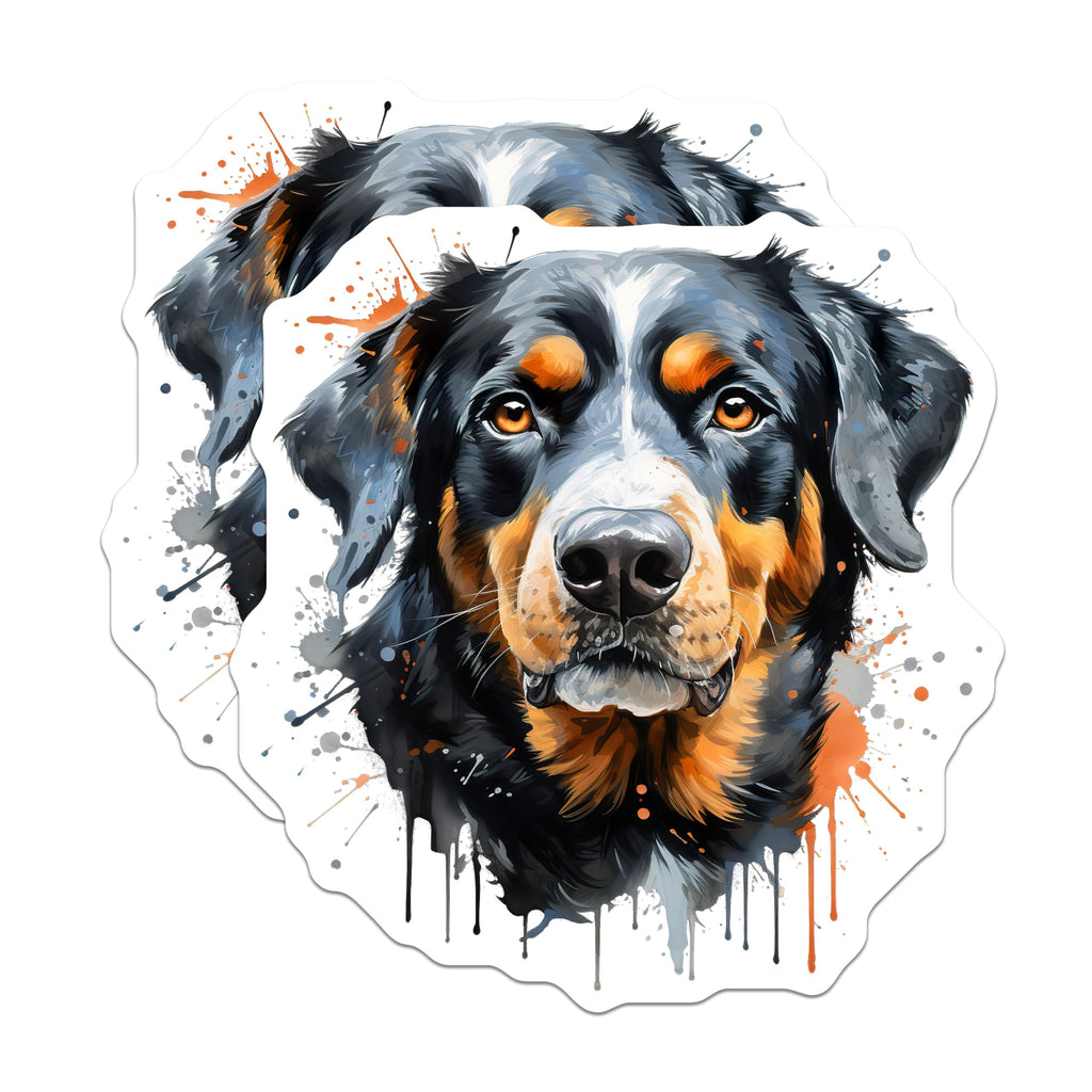 (2 Pack) Bernese Mountain Dog Magnets - Artistic Dog Design - Canine Refrigerator Decor - Animal Lover Magnet - 5 Inches On Longest Side - Thick Durable Magnet - Made in USA - MAG24789