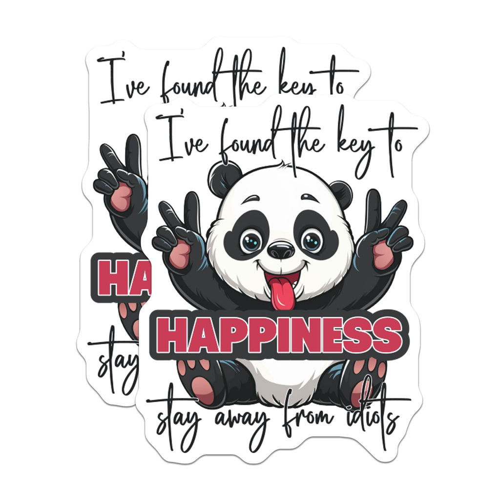 (2 Pack) Panda Fun Happiness Magnets - Cute Panda Magnets - Anti-Stress Quotes - Positive Vibes Magnets - 5" On Longest Side - for Cars, Fridges, Toolboxes - Made in USA - MAG4373