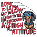 (3 Pack) Dachshund Decals - Low to The Ground - Attitude Stickers - Dog Decals - 3 Inches On Longest Side - Easy Peel & Apply - Made in USA - 3MCS1015