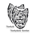 (2 Pack) Yorkshire Terrier Magnets - Dog Lover - Cute Dog Breed Art - 5" On Longest Side - for Cars, Fridges, Toolboxes - Made in USA - MAG4022