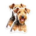 (2 Pack) Airedale Terrier Magnets - Dog Breed Art - Watercolor Pet Decor - Animal Lover Collectible - 5 Inches On Longest Side - Thick Durable Magnet - Made in USA - MAG23288