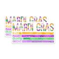 (2 Pack) Mardi Gras Stickers - Beads Parades Crawfish Kingcake - Festive New Orleans Decor - 5" On Longest Side - Sticks to Smooth Flat Surfaces - Made in USA - BMCS6386