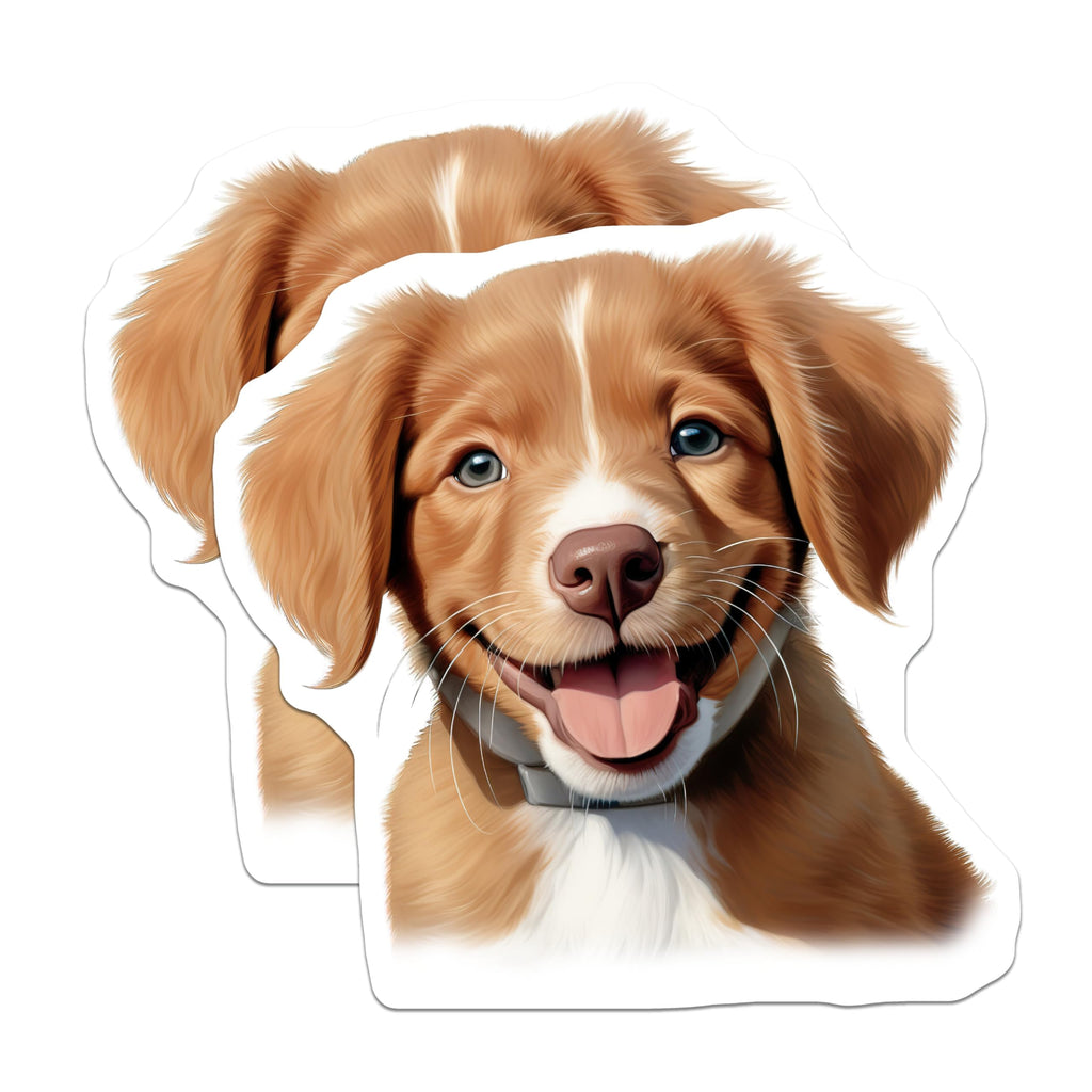 (2 Pack) Cute Puppy Face Magnets - Dog Lover Decor - Pet Owner Present - 5 Inches On Longest Side - Thick Durable Magnet - Made in USA - MAG28539