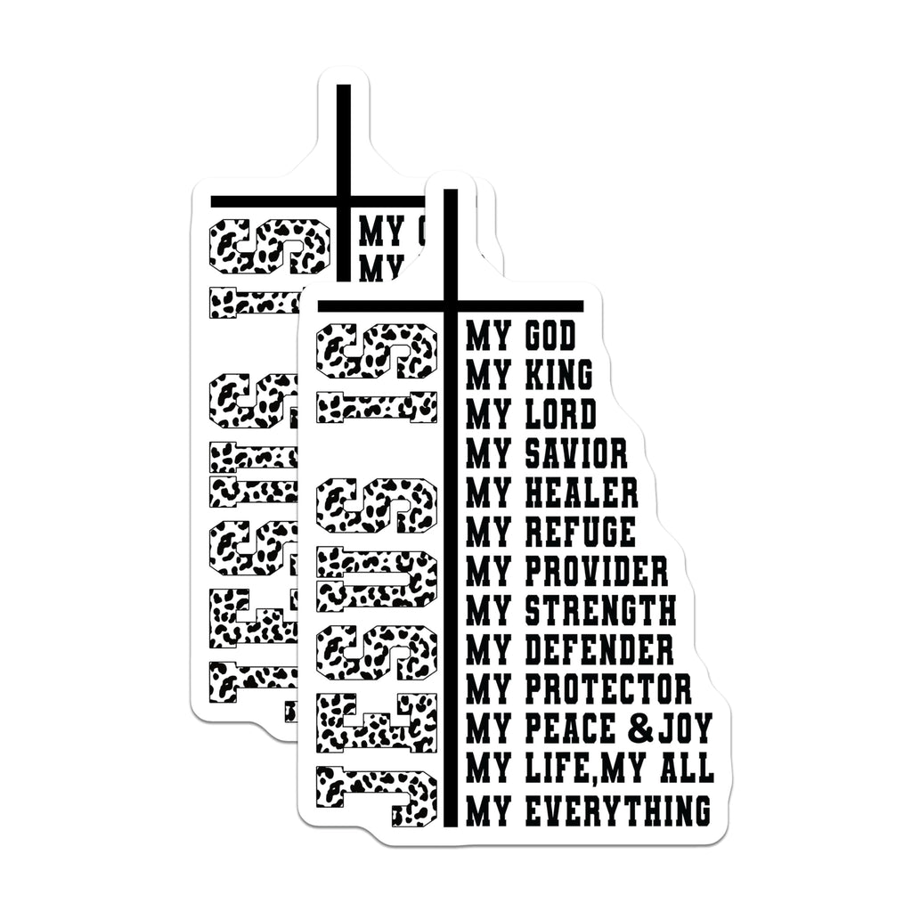 (2 Pack) My God My King Magnets - Christian Faith Decor - Religious Inspiration Reminder - Spiritual Blessing Home - 5 Inches On Longest Side - Thick Durable Magnet - Made in USA - MAG30783