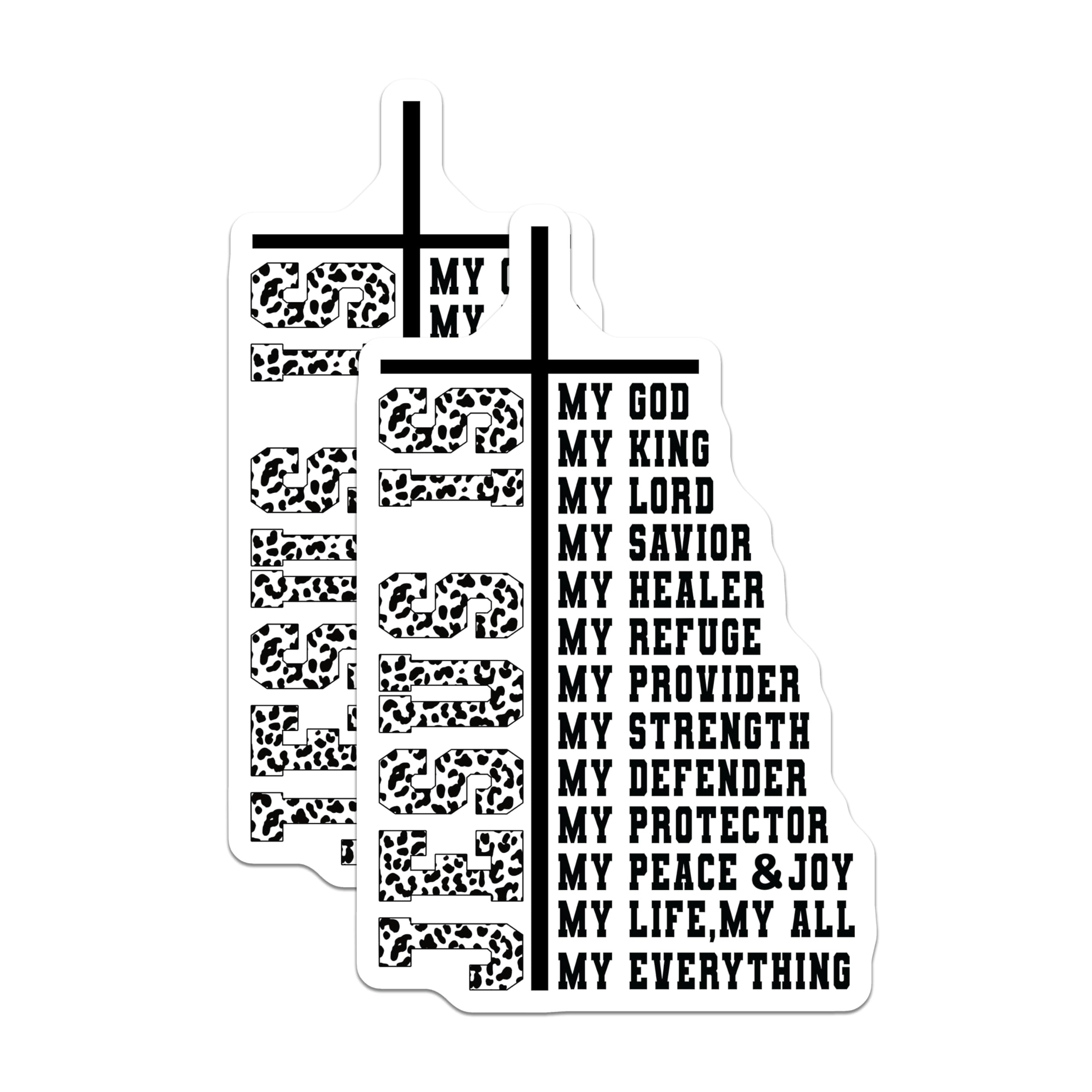 (2 Pack) My God My King Magnets - Christian Faith Decor - Religious Inspiration Reminder - Spiritual Blessing Home - 5 Inches On Longest Side - Thick Durable Magnet - Made in USA - MAG30783