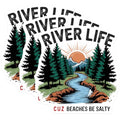 (3 Pack) River Life Decals - Cuz Beaches Be Salty - Nature Scenery Sticker - 3 Inches On Longest Side - Easy Peel & Apply - Made in USA - 3MCS7942