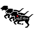 (3 Pack) Mutt Mom Decals - Dog Lover Stickers - Laptop Decals - 3 Inches On Longest Side - Easy Peel & Apply - Made in USA - 3MCS1369